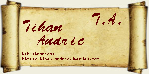 Tihan Andrić vizit kartica